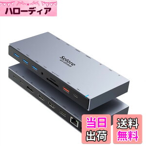 �y���������zSelore USB C �h�b�L���O�X�e�[�V���� type c HDMI 2�� Dock�y15 in 1�z DP DP1.4 4K 2��� 3��ʃ��[�h �f���A�� �g���v���f�B�X�v���C 100W �}���[�d �L��LAN RJ45/3.5mm �I�[�f�B�I�W���b�N/USB-A 3.