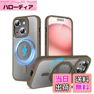 �y���������zQUEASON�yiPhone 15Plus �p MagSafe�Ή� �P�[�X�z360°��]�X�^���h ���C�����X�[�d�Ή� ��phone15plus �p �P�[�X �����O�t�� �ČRMIL�K�i iphone15�v���X �p �X�}�z�P�[�X magsafe �������� �����h