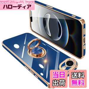 �y���������zONETIAOLONG iPhone 17e / 16e �p �P�[�X �����O�t�� �A�C�t�H��16e �����O �J�o�[ �ϏՌ� TPU 360°��] �X�^���h�@�\ ���b�L���H �ԍڃz���_�[ �X�g���b�v�z�[���t�� 6.1�C���`�i�u���[�j