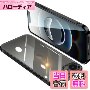 �y���������zONETIAOLONG iPhone17e / 16e �p �P�[�X �N���A �A�C�t�H��17e �J�o�[ ���� �X�}�z�P�[�X �ϏՌ� �y�� ���b�L���H TPU ���^ �X�g���b�v�z�[���t�� ����~�� �����h�~ 6.1�C���`�i�u���b�N�j