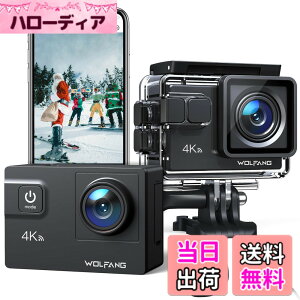 �y���������zWOLFANG GA300 �A�N�V�����J���� [�O���}�C�N�t��] 4K 24MP�����J���� (WiFi�@�\�t��) �ϗh�� ���[40���[�g�� HDMI�o�� 1350mAh��e�ʃo�b�e���[2���� 170°�L�p�����Y �����R�� �w�b�h�Z�b