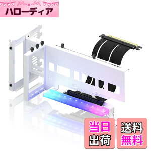 �y���������zEZDIY-FAB �V����RGB ���� PCIe4.0 GPU�u���P�b�g �����O���t�B�b�N�J�[�h�z���_�[ ARGB 5V 3�s��LED���C�g���� PCIe 4.0 X16 Gen4 ���C�U�[�P�[�u��90�x���p17cm �z���C�g�L�b�g