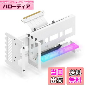 �y���������zEZDIY-FAB �V����RGB ���� PCIe4.0 GPU�u���P�b�g �����O���t�B�b�N�J�[�h�z���_�[ ARGB 5V 3�s��LED���C�g���� PCIe 4.0 X16 Gen4 �������C�U�[�P�[�u���t�� 90�x���p17cm