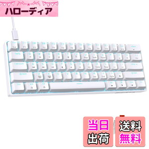 �y���������zDIERYA �Q�[�~���O�L�[�{�[�h �Ԏ� Mini ���^ ���J�j�J���L�[�{�[�h 60%���C�A�E�g 61�L�[ �p��z�� �L�� �L�[�{�[�h ���E�� USB C �d���P�[�v�� Windows�m�[�g�p�\�R�������PC�Q�[�}�[