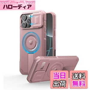�y���������zDexnor iPhone 16 Pro Max�p �P�[�X - �X���C�h���J�����J�o�[�������\�L�b�N�X�^���h�t�� �}�O�l�b�g���ϏՌ� �w�r�[�f���[�e�B �v���e�N�e�B�u�J�o�[(�s���N)