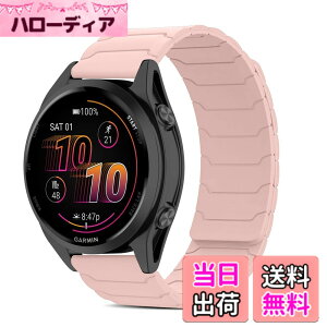 �y���������z[CiimWaa] 22mm �o���h for Garmin Venu 4/3 45mm/vivoactive 4/Venu2 �p �V���R�� ���v�o���h ���͂Ȏ��C �X�}�[�g�E�H�b�`���� �}�O�l�b�g �_�炩�� �����^ �j�����p ���K�� �x���g �K�[�~�� garm