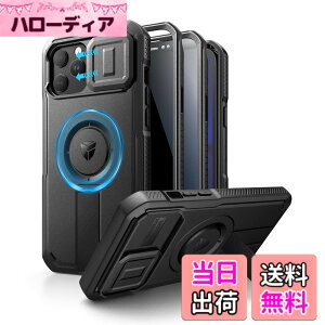 �y���������zDexnor iPhone 12 Pro Max/13 Pro Max�Ή� �X���C�h���J�����J�o�[�������\�L�b�N�X�^���h���̂������h�~�t�B�����t�� MagSafe�Ή� �ϏՌ��o���p�[�P�[�X�����C�ی�J�o�[ �u���b�N(�u