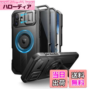 �y���������zDexnor iPhone 16 Plus�Ή� �X���C�h���J�����J�o�[�������\�L�b�N�X�^���h���̂������h�~�t�B�����t�� MagSafe�Ή� �ϏՌ��o���p�[�P�[�X�����C�ی�J�o�[ �u���b�N(�u���b�N)