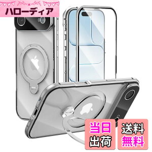 �y���������z360°��]�X�^���h iPhone 17 Air �p �P�[�X �t���[�J�o�[ �����O�t�� �S�ʕی� ���� �N���A Magsafe�Ή� �c�����Ή� �A�C�t�H��17air �S�ʃJ�o�[ ���ʃP�[�X 9H�����K���X ���C�����X�[