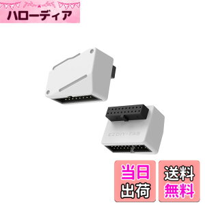 �y���������zEZDIY-FAB USB 3.2 Gen1 19�s�� L�� 90�x ���p�A�_�v�^�[ ����USB3.0�w�b�_�[�p �I�X-���X �}�U�[�{�[�h�ڑ� �t�����g�p�l��USB-A�g�� �ȃX�y�[�X �z�����P ���ϋv PC�P�[�X�Ή� ���o�[�X�^