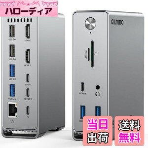 GIISSMO Macbook Pro/Airp 14-IN-2 hbLOXe[V Type c Dock 3ʃ[h gvfBXvCΉ MST@\ 4K60Hz HDMI|[g 100Wo 10Gbps USB-A|[g USB-C|[g USB3.2 Gen2Ή 1Gbps C[Tl
