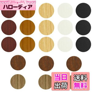 【送料無料】VIWIEU 家具カバーキャップ ネジ穴カバーシール ビス隠し、丸型 木の質感 自己接着性 直径21mm 7色選択可能 ねじステッカー、 キャップ ねじ・キズ・穴の隠し、木製品 ・建具・