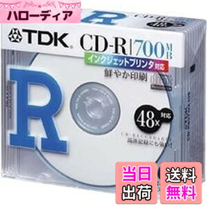 �y���������zTDK CD-R�f�[�^�p700MB 48�{���z���C�g�v�����^�u�� 5mm���P�[�X����10���p�b�N [CD-R80TWX10S]