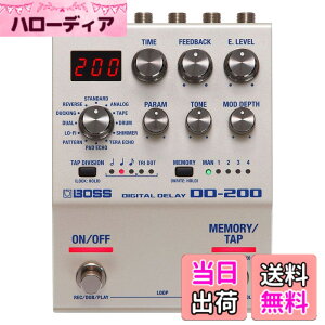 �y���������zBOSS �{�X �f�W�^���f�B���C DD-200 Digital Delay �R���p�N�g�E�G�t�F�N�^�[ 12��ނ̃f�B���C���[�h ���[�p�[�@�\���� �M�^�[/�x�[�X �F�F��