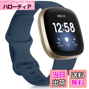 �y���������z[Vanua] for Fitbit Versa3 �o���h/Fitbit Sense �o���h �����x���g �\�t�g�V���R���o���h �X�|�[�c�o���h Fitbit Versa3 �����X�g���b�v (Large, ��) �F�F�l�C�r�[