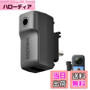 �y���������zCYNOVA Insta 360 X3�J�����AType-C�A3.5mm�I�[�f�B�I�|�[�g�p�O���}�C�N�A�_�v�^�[�AInsta 360 X3�A�N�Z�T���[�̏[�d��Ƙ^�����T�|�[�g �F�F�u���b�N