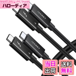 �y���������zIVANKY Thunderbolt 4 �P�[�u�� �F�F�u���b�N�A�T�C�Y�F1.5m+1.5m