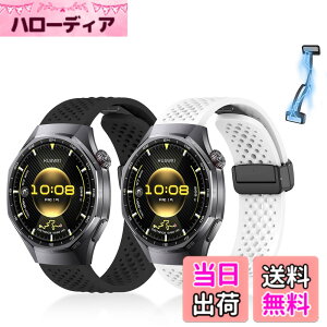 �y���������z[KONXISA] �����o���h HUAWEI WATCH GT 6 / GT 6 Pro 46mm �Ή� �o���h quick-release �ʋC���̏_�炩���V���R���x���g �܂肽���ݎ��}�O�l�b�g���ߋ� �f�������p �������� �y�� ���K �ϋv�� �h
