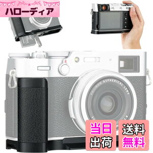 �y���������z�y�A�b�v�O���[�h�ŁzJJC �����n���h�O���b�v Fuji X100V & X100F �J�����K�p �d�r�������֗��i X100VI�ɑΉ����܂���j �F�F�u���b�N
