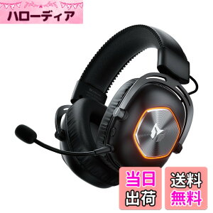 �y���������zBIGBIG WON HALO PRO �C���z��, BIGBIG WON ���C�����X �Q�[�~���O�w�b�h�Z�b�g 2.4G/Bluetooth/3.5mm�L��/Type-C�ڑ� �m�C�L�������� ���̉��� ��x�� �u�[���}�C�N�t�� �������K�i �F�F�u���b