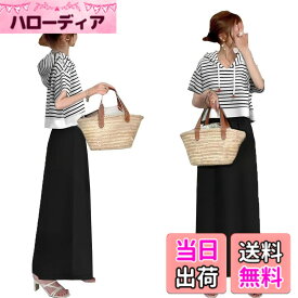 【送料無料】[DYIOPMFGZ] レディース パーカー tシャツ ボーダー柄トップス フレアースカート ロングスカート セットアップ 2点セット 上下セット スカートスーツ ストライプ 切り替え プリーツ カジュアル オシャレ 夏 色：ホワイト、サイズ：S