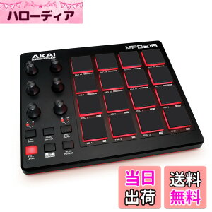 �y���������zAkai Professional USB MIDI�R���g���[���[ 16�p�b�h 4�t�F�[�_�[ �����\�t�g�t�� �T�C�Y�F16��MPC�h�����p�b�h