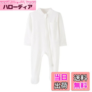 �y���������z[KISBINI] �x�r�[�� �����p�[�X ���� �J�o�[�I�[�� �� ���� �V�������� �O�J�� �Ԃ���� �o�Y�j�� �t�H�~ �W�b�p�[ 3-6-9-12m �F�F�z���C�g�A�T�C�Y�F62cm/0-3����
