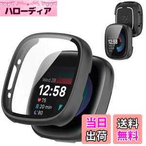 �y���������zAIYYXX For Fitbit sense2 /Fitbit versa4 �J�o�[ 3D���p�G�b�W �����^ PC+�K���X�f�� ��̌^ Fitbit sense2 /Fitbit versa4 �P�[�X �Ή� �����[�d�\ �[�d�⏕��t�� �����ߗ� �L�Y�h�~ �w��h�~ �F