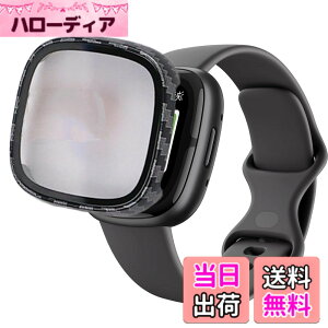 �y���������zAIYYXX For Fitbit sense2 /Fitbit versa4 �J�o�[ 3D���p�G�b�W �����^ PC+�K���X�f�� ��̌^ Fitbit sense2 /Fitbit versa4 �P�[�X �Ή� �����[�d�\ �[�d�⏕��t�� �����ߗ� �L�Y�h�~ �w �F�F�J�[