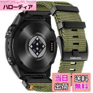�y���������z[Bandletic] �K�[�~�� �x���g-22mm 26mm�����p ���ϋv�i�C���� �y�� �ʋC�� �X�|�[�c �o���h Garmin Fenix 8/8 Pro/7/7 Pro/Instinct 2X/3/Forerunner 965/955/945/Approach S62/S60/Instinct 3E/2/Quatix/Epix/Descent/E �F