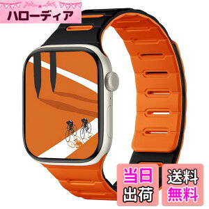 �y���������z[Bandletic]�A�b�v���E�H�b�`�p �o���h �}�O�l�b�g - Apple Watch�Ή��o���h �V���R�� ���ʒ��p �h�� 49mm/46mm/45mm/44mm/42mm Series Ultra/Ultra2/Ultra3/11/10/9/8/7/6/SE/5�Ή� �y�� �_�炩 �F�F�u���b