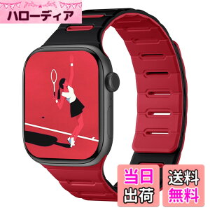 �y���������z[Bandletic]�A�b�v���E�H�b�`�p �o���h �}�O�l�b�g - Apple Watch�Ή��o���h �V���R�� ���ʒ��p �h�� 49mm/46mm/45mm/44mm/42mm Series Ultra/Ultra2/Ultra3/11/10/9/8/7/6/SE/5�Ή� �y�� �_�炩�� �F�F�u��