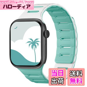 �y���������z[Bandletic]�A�b�v���E�H�b�`�p �o���h �}�O�l�b�g - Apple Watch�Ή��o���h �V���R�� ���ʒ��p �h�� 49mm/46mm/45mm/44mm/42mm Series Ultra/Ultra2/Ultra3/11/10/9/8/7/6/SE/5�Ή� �y�� �_�炩 �F�F��/�~��