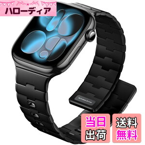 �y���������z[Bandletic] �A�b�v���E�H�b�`�p �o���h - N54���΃o���h �}�O�l�b�g���V���R�� �j�����p �X�|�[�c�p �y�� Series11/10/9/Ultra3/SE3/8/7/6/5/4/3/1�p �F�F�u���b�N�A�T�C�Y�F38/40/41/42mm(Series11/10