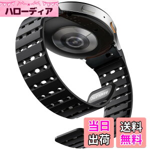 �y���������z[Bandletic] Galaxy watch 7 �o���h - �}�O�l�b�g�� Samsung�p 6/5/4 44mm 40mm/ FE/6 Classic 47mm 43mm/5 Pro 45mm/4 Classic�Ή� N52���� �ʋC�� ���y�� 2�F�f�U�C�� �F�F�u���b�N�A�T�C�Y�F22 millimeters