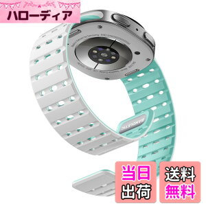 �y���������z[Bandletic] Galaxy watch 8 �o���h - �}�O�l�b�g�� �V���R���o���h Watch 8 44mm 40mm/ Watch 8 Classic 46mm �ɑΉ� N52���� �ʋC�� �ϊ� �h�� �y�� �j�����p �����p�o���h �F�F�z���C�g/�u���[