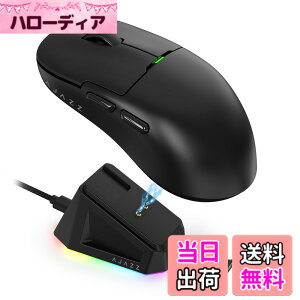 �y���������zATTACK SHARKxAJAZZ AJ159 �Q�[�~���O�}�E�X 2.4GHz�����ڑ� USB�P�[�u���ڑ� PAW3395�Z���T�[USB3.0�R�l�N�^ 1KHz�|�[�����O���[�g �F�F�u���b�N