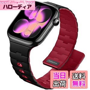 �y���������z[Bandletic] �A�b�v���E�H�b�`�p �o���h - N54���΃o���h �}�O�l�b�g���V���R�� �j�����p �X�|�[�c�p �y�� Series11/10/9/Ultra3/SE3/8/7/6/5/4/3/1�p �F�F�u���b�N/���b�h�A�T�C�Y�F38/40/41/42mm(S