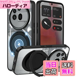 �y���������z�P�[�X �N���A �����O�t�� 360°��]�X�^���h �ϏՌ� �J�o�[ �y�� ���^ �l�C �X�}�z�P�[�X ���� PC + TPU �ԍڃz���_�[�Ή� �F�F�N���A�A�T�C�Y�FNothing phone 3a Pro