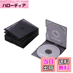 �y���������z�G���R�� DVD CD�P�[�X �v���P�[�X �X���� 1�����[ 10���p�b�N �A�\�[�g CCD-JSCS10ASO �F�F�N���A�u���b�N�A�T�C�Y�F2�����[x10���p�b�N