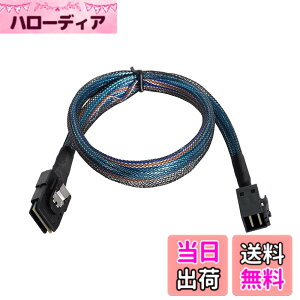 �y���������zCablecc ���� Mini SAS SFF-8087 ���� Mini SAS �����x HD SFF-8643 �f�[�^ �T�[�o�[ �n�[�h�f�B�X�N RAID �P�[�u�� 50cm �T�C�Y�F50cm
