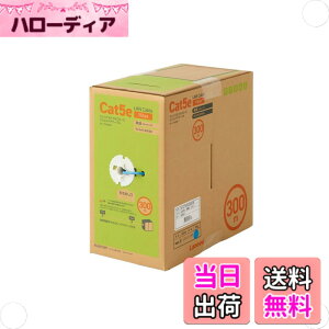 �y���������z�G���R�� LAN�P�[�u�� 100m ����p RoHS�w�ߑΉ� CAT5e �F�F�u���[�A�T�C�Y�F300m