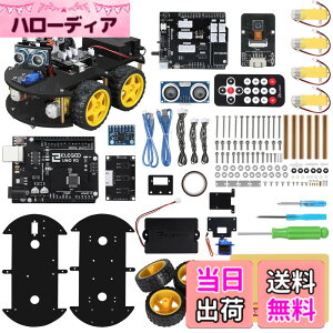 �y���������zELEGOO UNO R3�X�}�[�g���{�b�g�J�[ �F�F�u���b�N�A�T�C�Y�F1