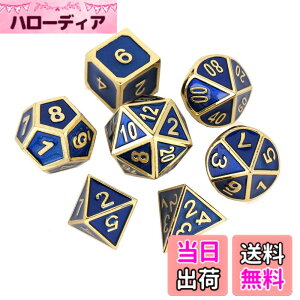 �y���������zYourandoll 7�� �����������^���_�C�X �T�C�R�����ʑ̃_�C�XD20 D12 D10 D8 D6 D4 Dungeons and Dragons DND TRPG MTG�_�C�X�e�[�u���Q�[���p 16mm �F�F�u���[�S�[���h�A�T�C�Y�F16mm