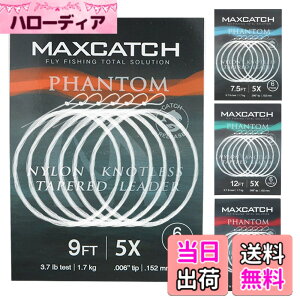 �y���������zM MAXIMUMCATCH Maxcatch 6��1�p�b�N �t���C�e�[�p�[�h���[�_�[ �t���C���C�� ���[�_�[���C�� ���[�v�t�� 7.5ft/9ft/12ft/15ft (0X-7X) �T�C�Y�F12ft, 0X�i6��1�p�b�N�j