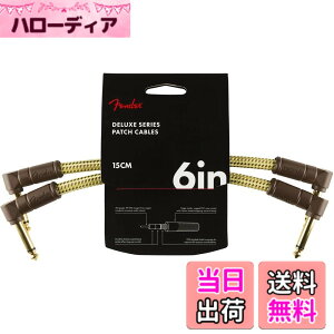 �y���������zFender �V�[���h�P�[�u�� Deluxe Series Instrument Cable, �F�F�c�C�[�h(2�p�b�N)�A�T�C�Y�F6'