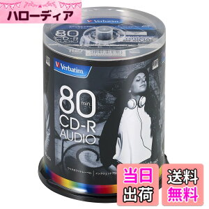 �y���������z�o�[�x�C�^���W���p��(Verbatim Japan) CD-R �F�F�z���C�g(�C���N�W�F�b�g�v�����^�Ή�)�A�T�C�Y�F100��(�X�s���h��)