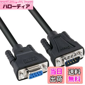 �y���������zDTECH RS232C �V���A���P�[�u�� D-Sub9�s���I�X-D-Sub9�s�����X �N���X�P�[�u�� �F�F�u���b�N�A�T�C�Y�F2m