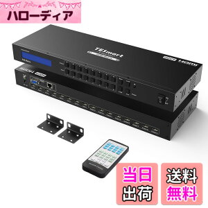 �y���������zTESmart HDMI �}�g���b�N�X 4K EDID�@�\ ��PC���� HDMI �ؑ֊� �F�FBlack�A�T�C�Y�F4K@30Hz