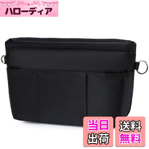 �y���������z[VANCORE] �o�b�O�C���o�b�O ���� �y�� Bag in Bag �g�[�g�p �o�b�O�̒� ���� ���� �J�o���̒� �d�؂� �ʋ� ���s ���b�h M �F�F�u���b�N�A�T�C�Y�FM-26.5cm x 18.5cm x 9.0cm